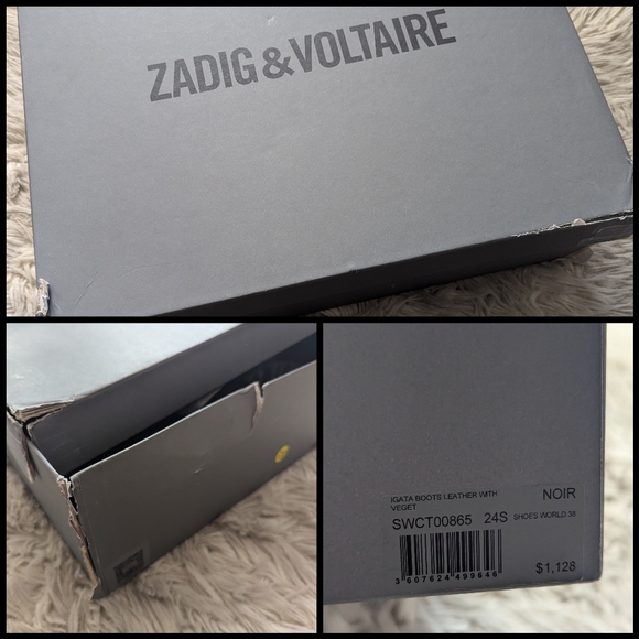 NWT Zadig & Voltaire Ride High Ankle Boots in Black - Picture 14 of 16